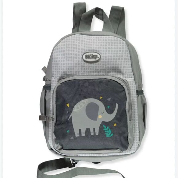 Toddler Quilted Harness Elephant Backpack - gray/multi, one size, baby safety - Picture 1 of 6